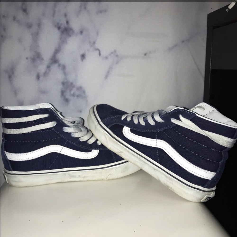 navy high top vans